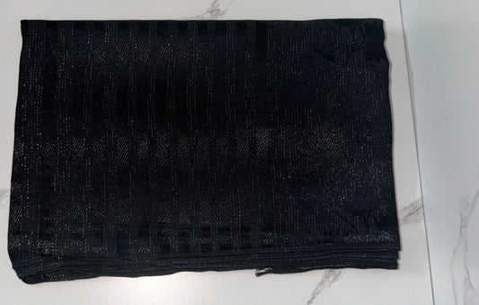Black Turkish Printed Hijab – Made in Turkey