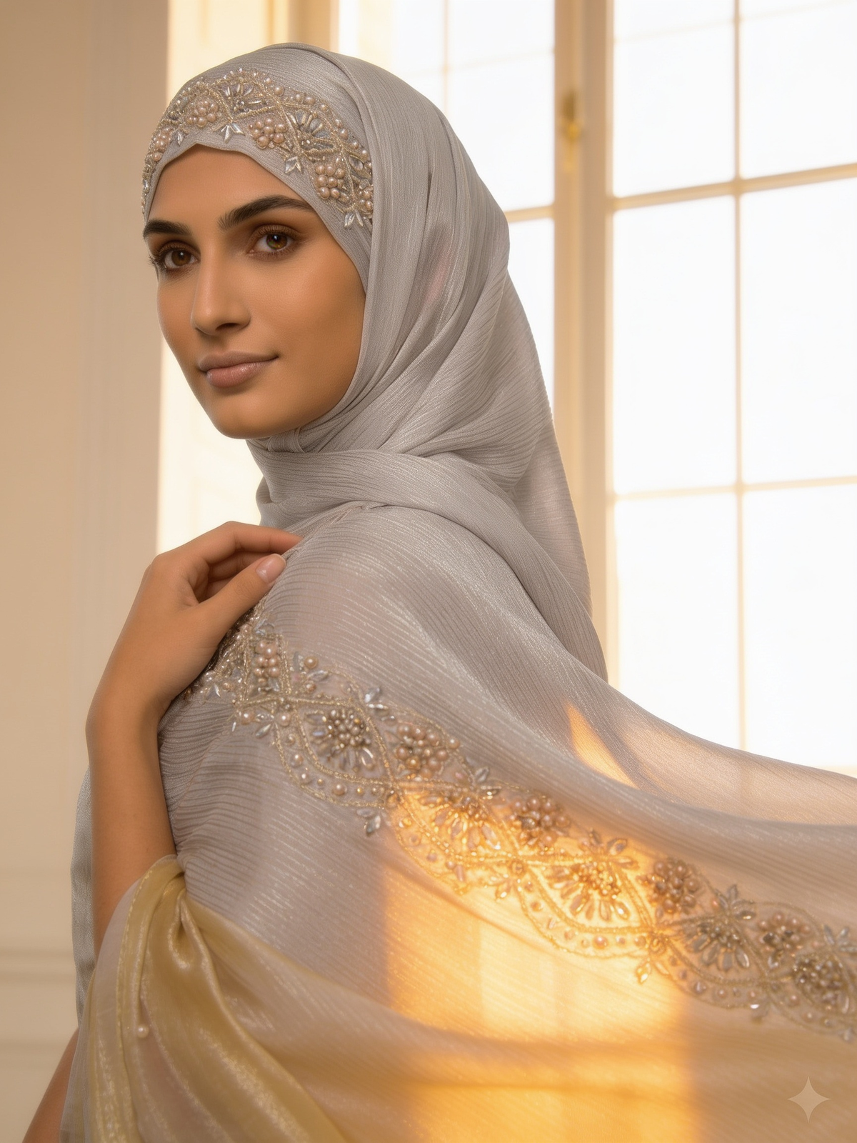 Hayyah embroidered hijab